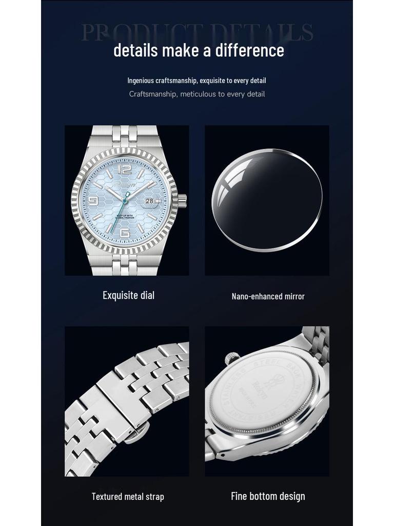 Luxury Men's Waterproof Quartz Watch with Calendar - Land Rover Style