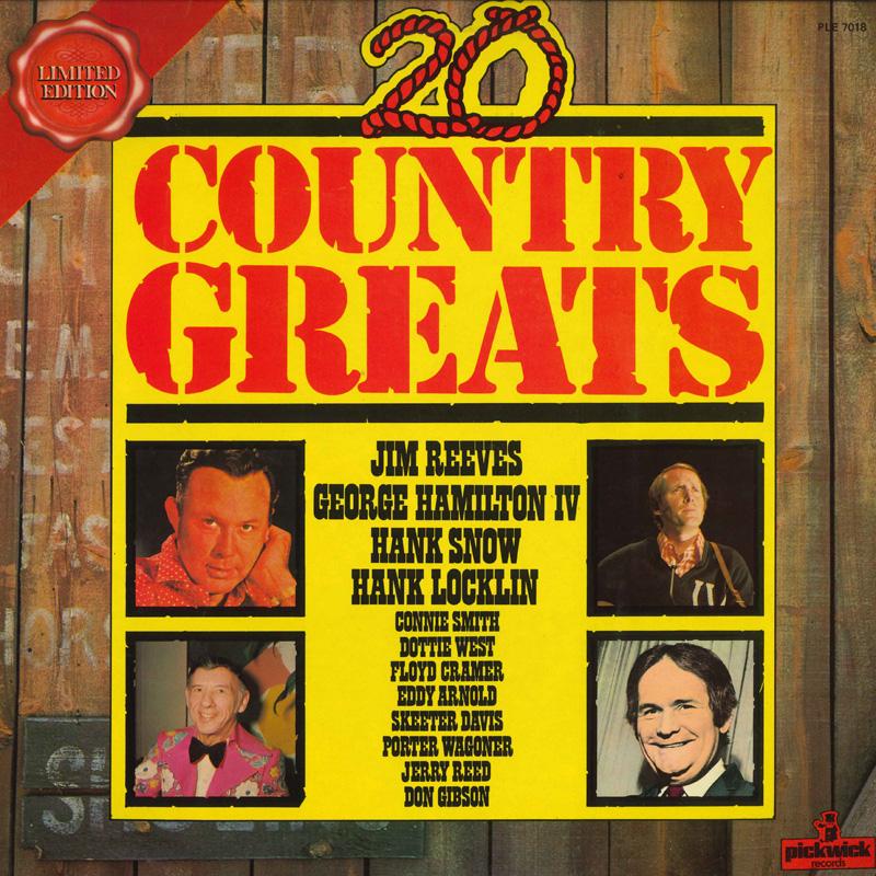 

LP Record VARIOUS - 20 Country Greats PLE7018 PICKWICK UK Country Used