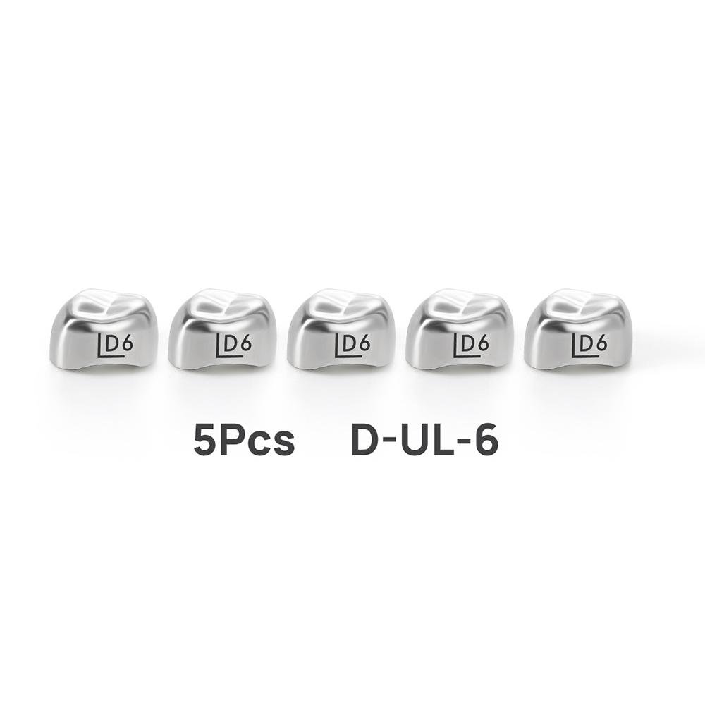 5Pcs Dental Crowns Preformed Metal Crown Stainless Steel Temporary Crowns Dentistry Orthodontic Material Therapy Tools