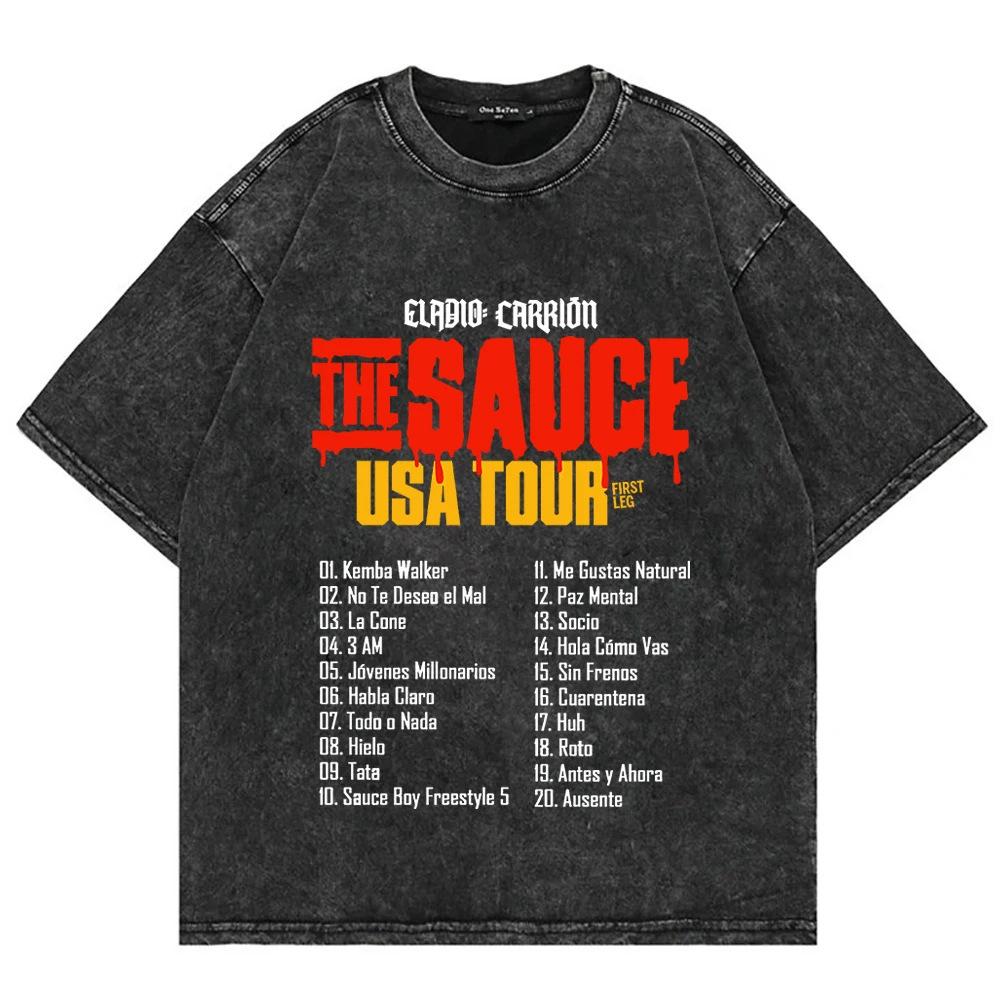 100_ Cotton Eladio Carrion Acid Wash T Shirt M