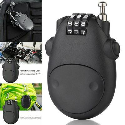 Mode Diebstahlsicherung Fahrrad Motorrad Helm Kabel Stahl Einziehbares Zahlenschloss ZPG