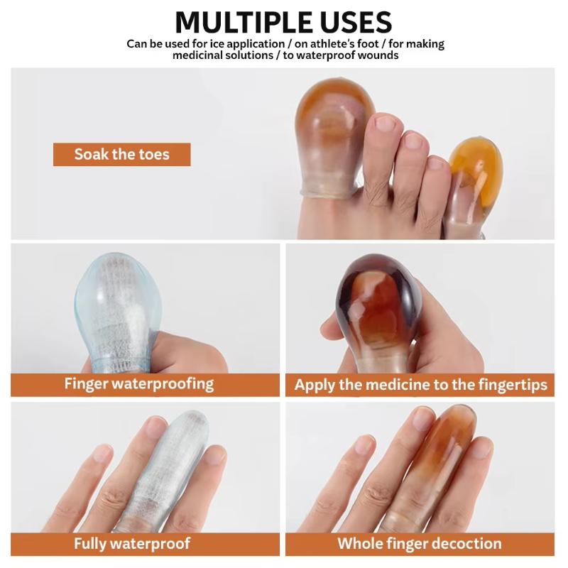 Soft Silicone Toe Sleeves Toe Protectors, Reduce Friction Prevents Nail Insertion For Wound Care And Cutaneous Infections