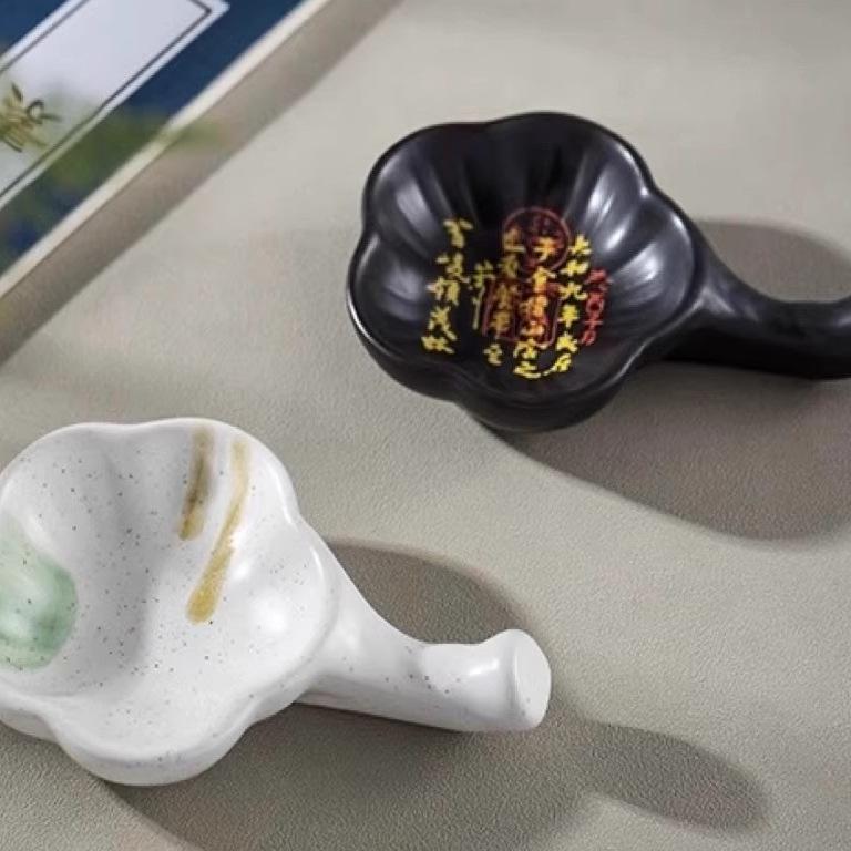 Ceramic Ink Butterfly Multifunctional Pen Rest and Ink Holder - Easy to Clean Water Dish Inkstone for Scholars and Beginners.