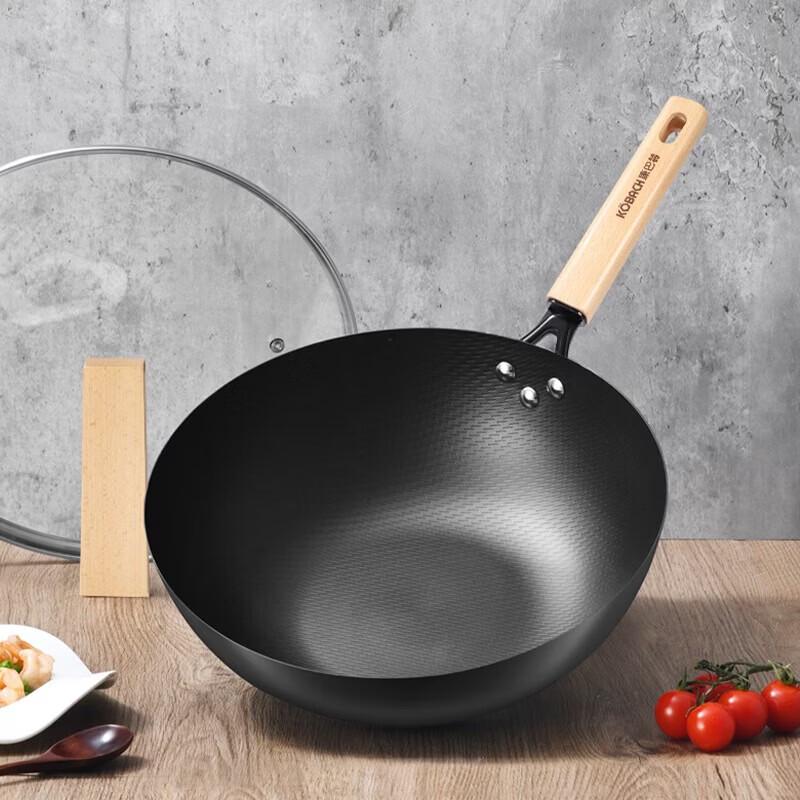 Kumbach 32cm Seasoned Iron Wok