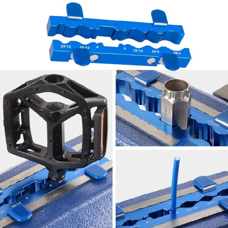 Road Bike Spindles Vises Insert Magnetic Clamp Holder Aluminum Alloys Vises Insert Jaw Bicycles Benches Vises Jaw Pad