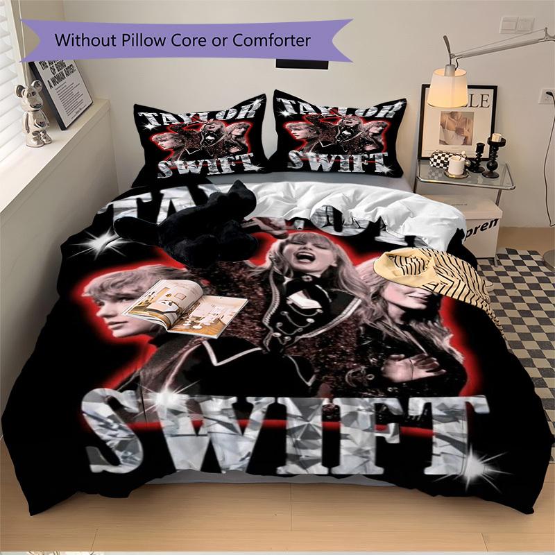3pcs Taylor Swift Duvet Cover Set,  Includes 1 Duvet Cover and 1/2 Pillowcases (No Insert) yy251104230