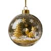 Décorations de Noël 3D animaux sauvages, boules de Noël en plastique à suspendre au sapin pour une fête à la maison