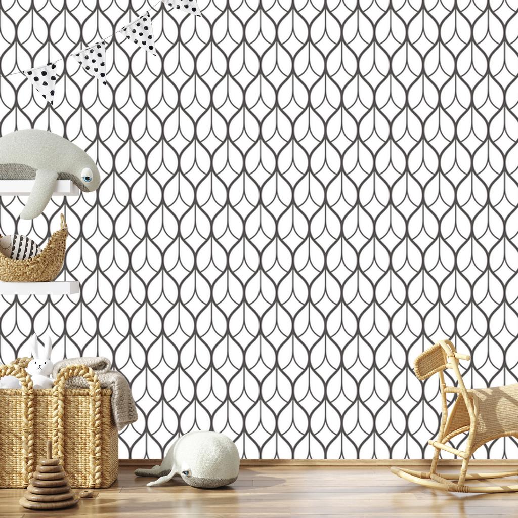 Geometric pattern wallpaper for living room and bedroom 50x1000
