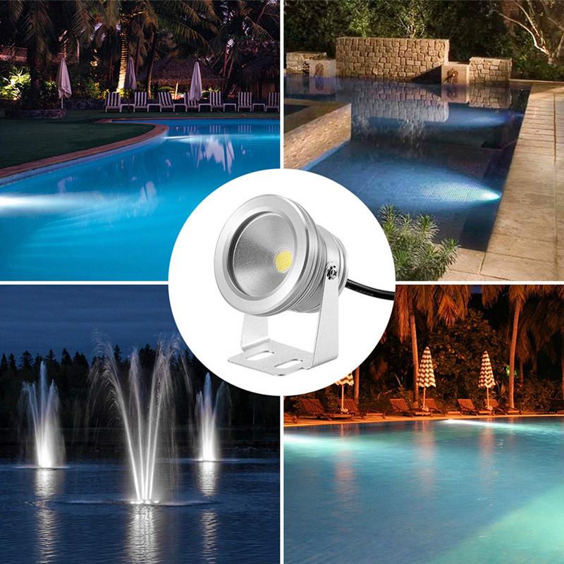 10W LED Colorful Underwater Light RGB Fountain Pool Light with Remote Control Outdoor Waterproof Landscape Light
