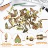 10/25/50Pairs 1Anchor and 1Screw/Pair Self-Drilling Drywall Anchors and Screws Zinc Plated Steel Hollow Wall Anchors and Screws