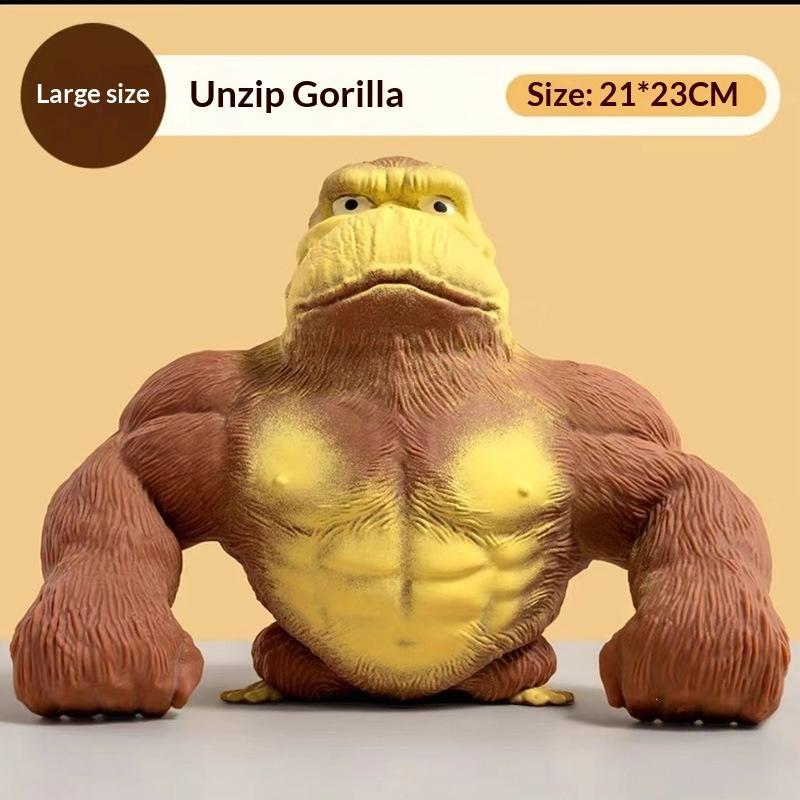 Stretchy Gorilla Squeeze Fidget Toy Fast Rebound Washable Soft Stress Relief Toy for Kids Adults Long Car Trips