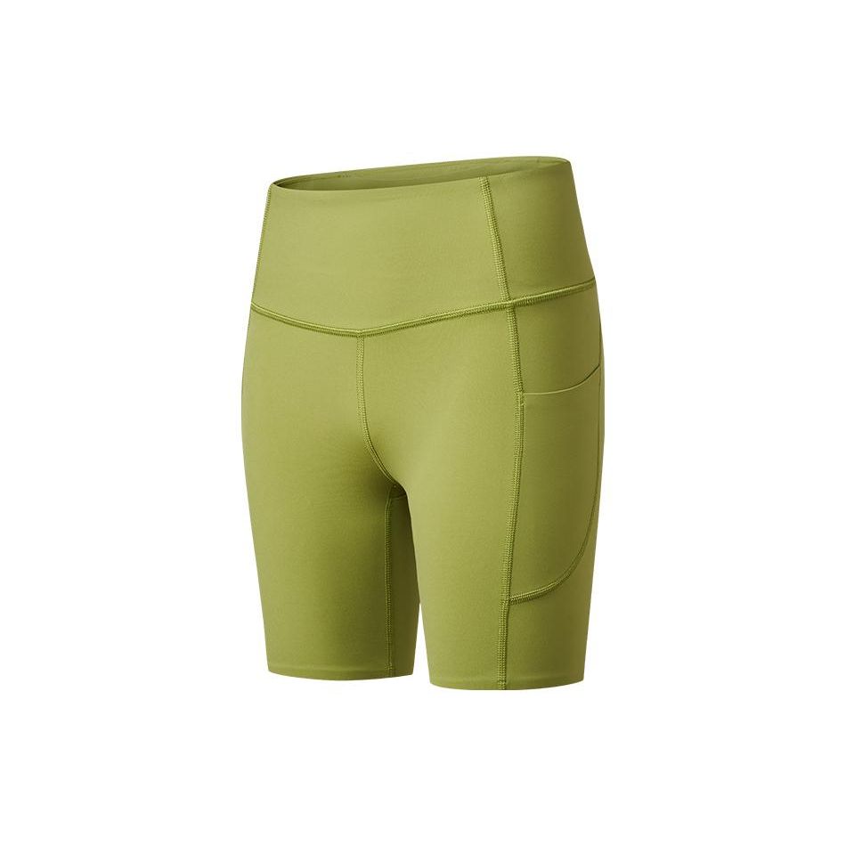SAUCONY Solid Color Running Compression Shorts Women Shorts Avocado-Green SC1230013DY-GE68