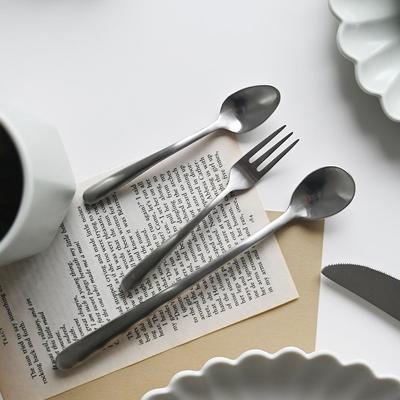 Check Rounded Stainless Steel Vintage Cutlery Tea Fork