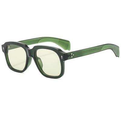 Women Square Sunglasses Vintage Punk Rivets UV400 Protection Fashion Shades for Men and Women