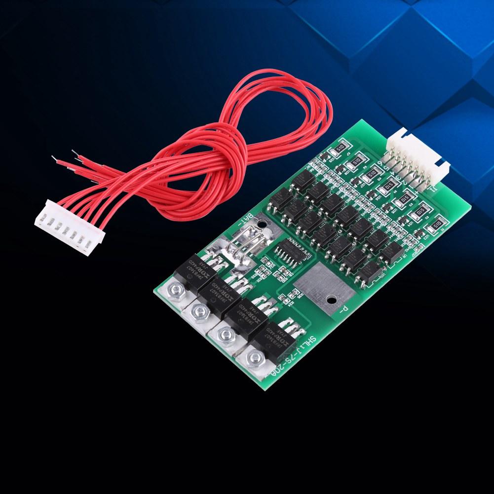 1pc 7S 24V 20A Lithium Battery BMS Protection Board with Balancing Function
