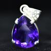 Natural Purple Tourmaline 31.7 Ct CERTIFIED Pear 925 Sterling Silver Pendant MY-PD-154-NS