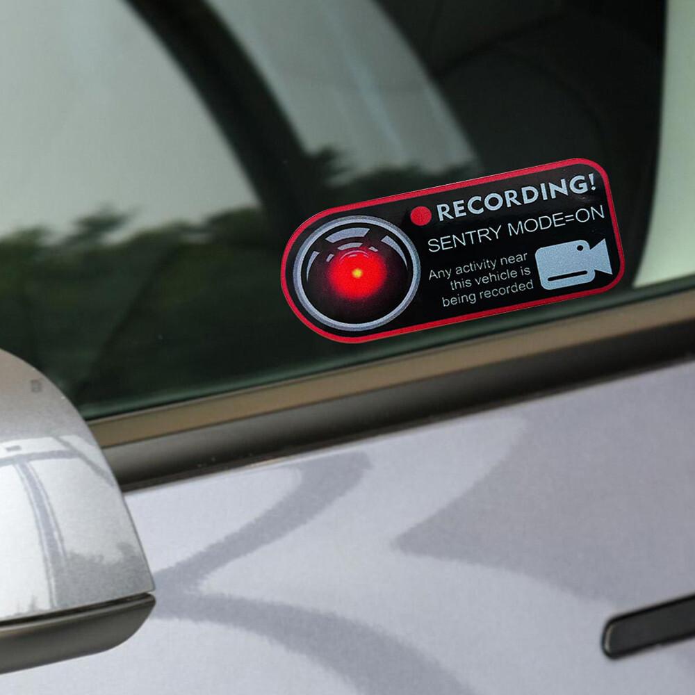 5x PET Car Warning Sticker Invader Sentinel Sentry Mode Static Decal Accessories