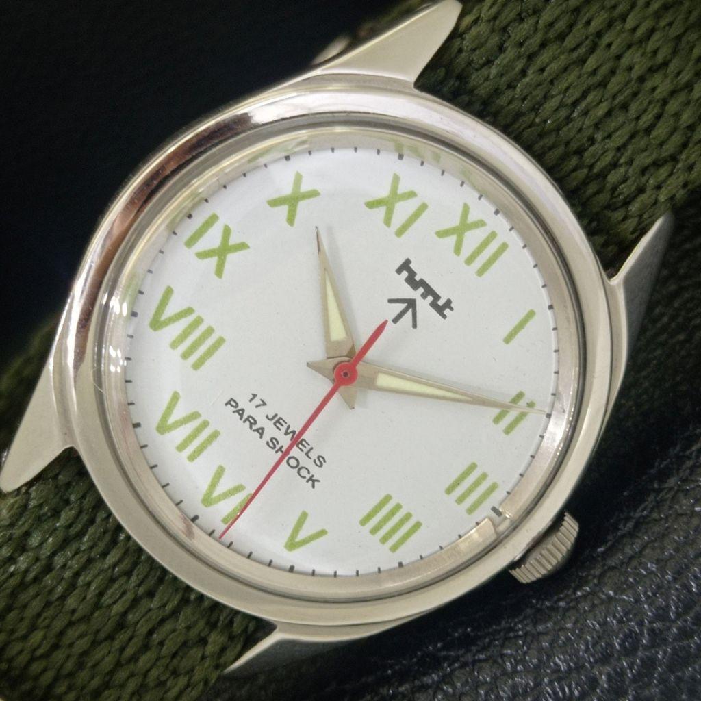 

HAND-WINDING VINTAGE HMT INDIAN MENS ROMAN FIGURE WHITE DIAL WATCH a702882-1 R211-a702882