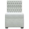 Vidaxl Continentale Bed met Matras, Lichtgrijs, Fluweel, 90x200 Cm