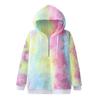 Fashion Women's Winter Casual Loose Print Plush Long Sleeve Pocket Drawstring Hooded Jacket