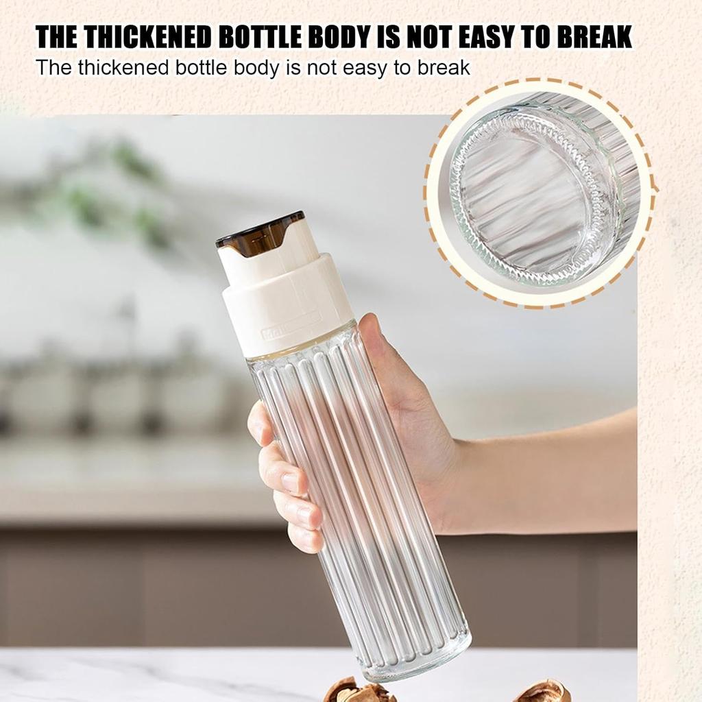 500ML Glass Oil Bottle Vinegar BottleAutomatic Opening and Closing Oil Pot Leak Gravity Oil Dispenser for KitchenSpice Bottle