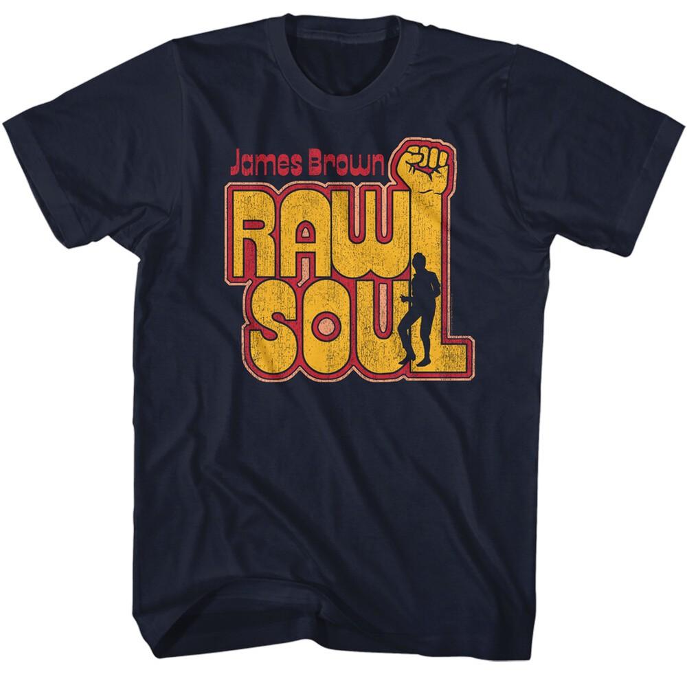 James Brown Men039;s T Shirt Raw Soul Godfather of Soul Music Singer Navy Cotton Unisex T-Shirt XXXL
