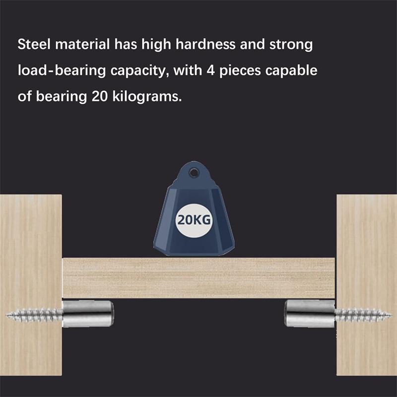 Self Tapping Screw Cabinet Shelf Bracket Laminate Support with Rubber Sleeve Non-Slip Layer Glass Plate Holder Fixed Screw