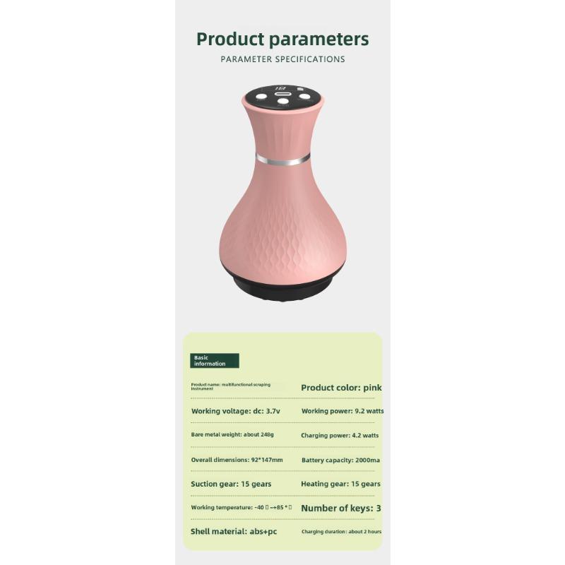 

Интеллектуальный скребковый инструмент, прибор для вакуумного массажа, электрический скребок, меридианная щетка, универсальный дренаж всего тела, инструмент для массажа спины