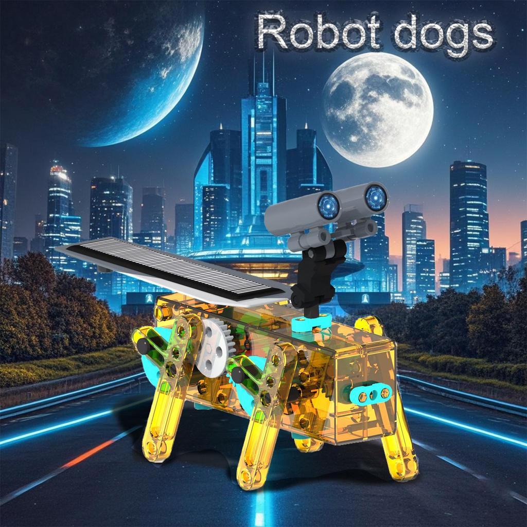 13-in-1 DIY Solarbetriebenes Roboter-Spielzeugauto-Bausatz