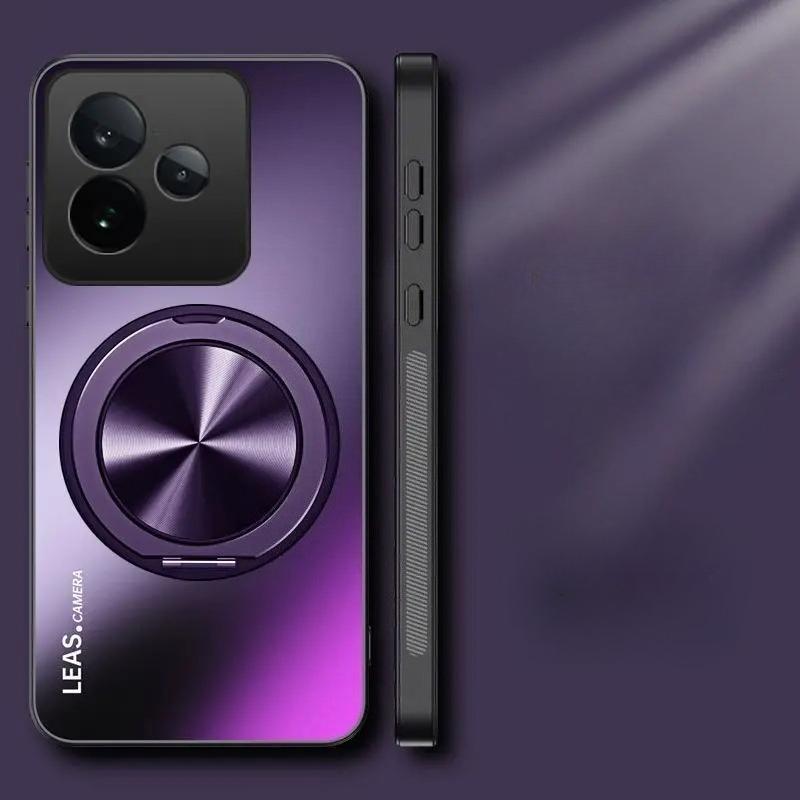 

Чехол для Realme GT 7T GT7 Противоударный Магнитный Держатель Матовый Жесткий Чехол для Телефона для Realme Neo 7X Neo7 SE Чехлы-Ракушки Realme GT 7T фиолетовый