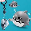 NEW Creative Fun Pull Line Nibbling Shark Keychain For Children Cartoon Eating Small Fish Keyring Car Bag Small Pendant Gift