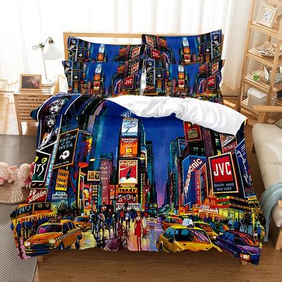 Parure de lit avec housse de couette, impression numérique 3D, parure de lit queen size, design tendance