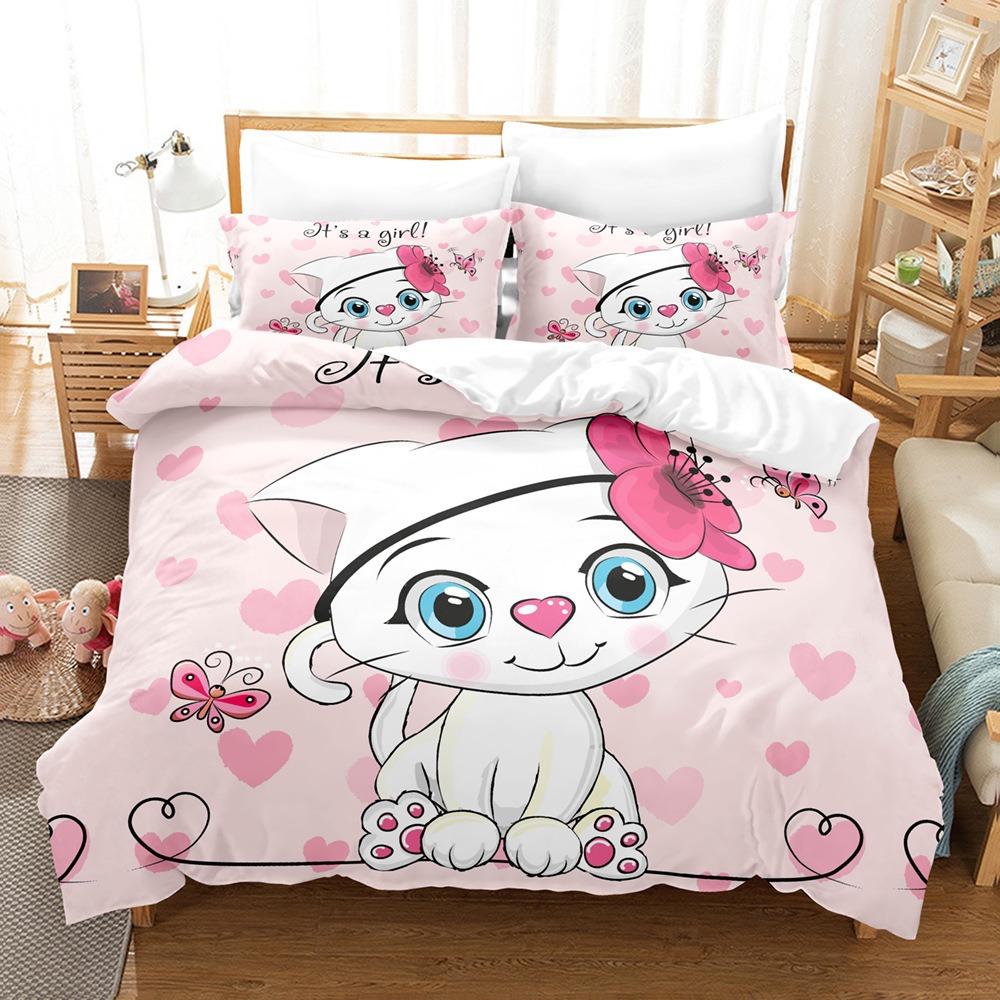 Fashion Technology Printing, 3D Digital Printing, Bedding, Duvet Covers, Pillowcases, Three-piece Sets