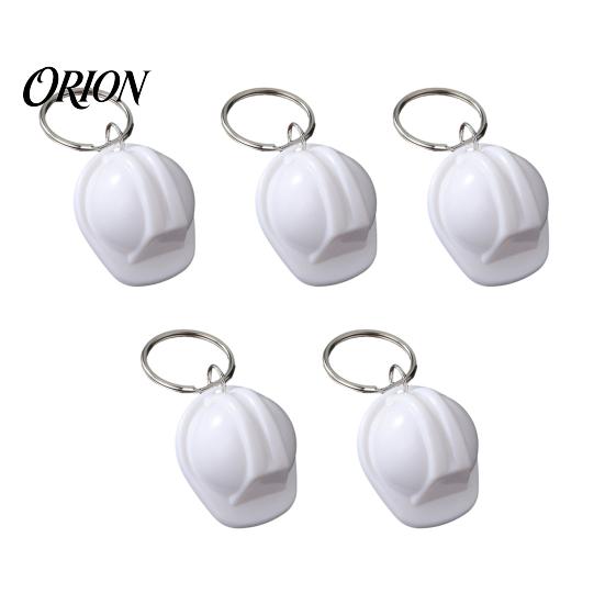 Miniature Helmet Charm 5Pcs Mini Security Keychain, Simulated Construction Key Hard Hat Pendant Ring Holder, Decorative Keychain for Backpacks