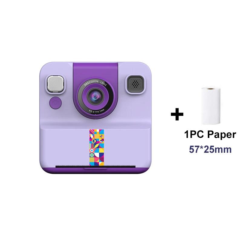 Instant Camera 2.4inch IPS Screen Children Digital Camera with Print Paper Selfie Printing Camera for 3-12 Year Old Girls & Boys