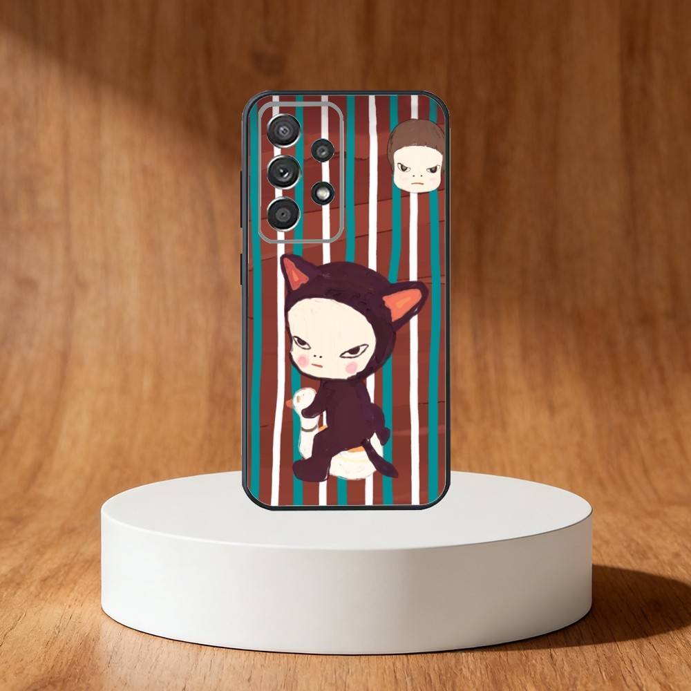 Paintings Art Yoshitomo Phone Case For Samsung S25,S24,S21,S22,S23,S30,Ultra,S20,Plus,Fe,Note,10,9,5G Black Cover