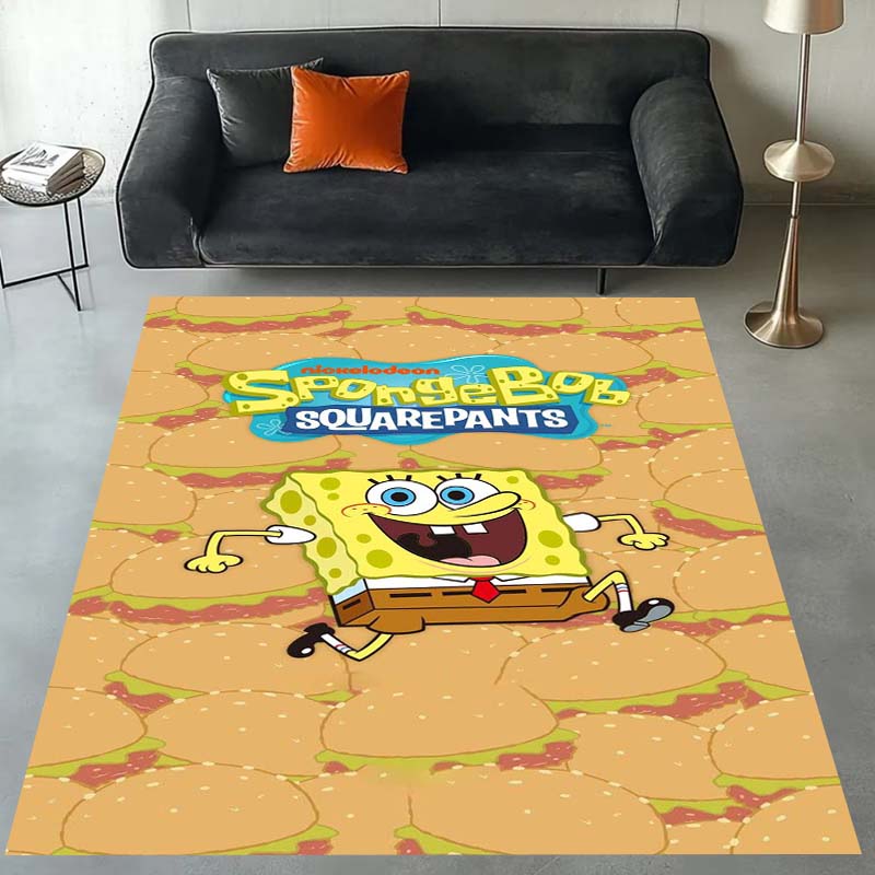 3D S-SpongeBob Patrick Star Cartoon Carpet Rug for Playroom Bedroom Living Room Sofa Home Decor,kids Area Rug Non-slip Floor Mat