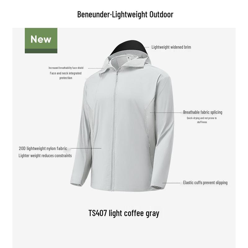 

BANANA UNDER Мужская легкая куртка с защитой от УФ-лучей, летняя ветровка, дышащая одежда для рыбалки на открытом воздухе S407 XXL