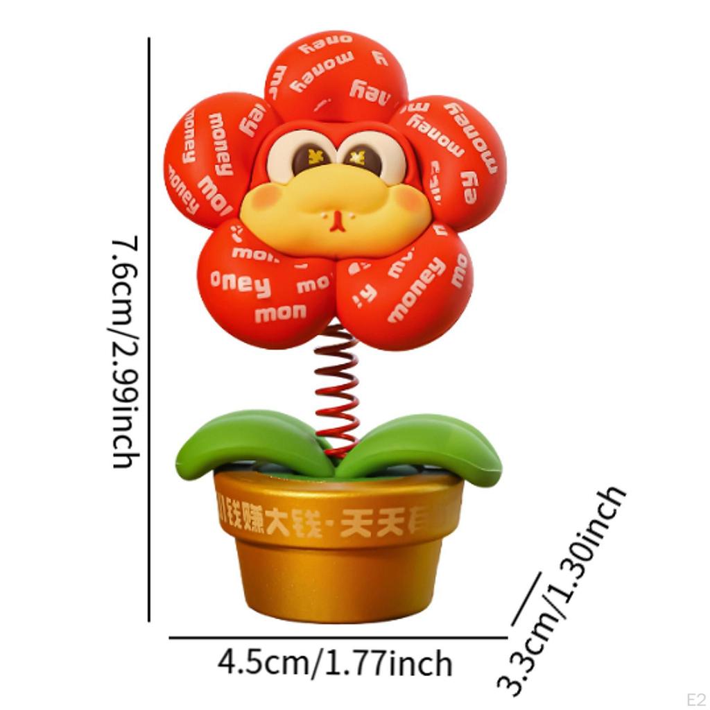 Cute Snake Year Flower Figurine