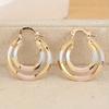 Trendy Gold Plated Hollow Out Heart Hoop Earrings for Women  Jewelry Accessories Wedding Birthday Gift