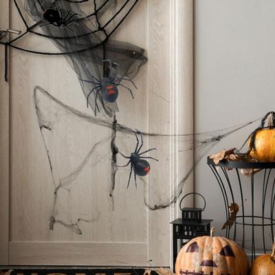 1/2/4/6Pcs Magnetic 3D Spider Decoration Scary Realistic Black Spider Halloween Prank Props Garage Door Mailbox Locker Refrigerator Magnet Fake Spider