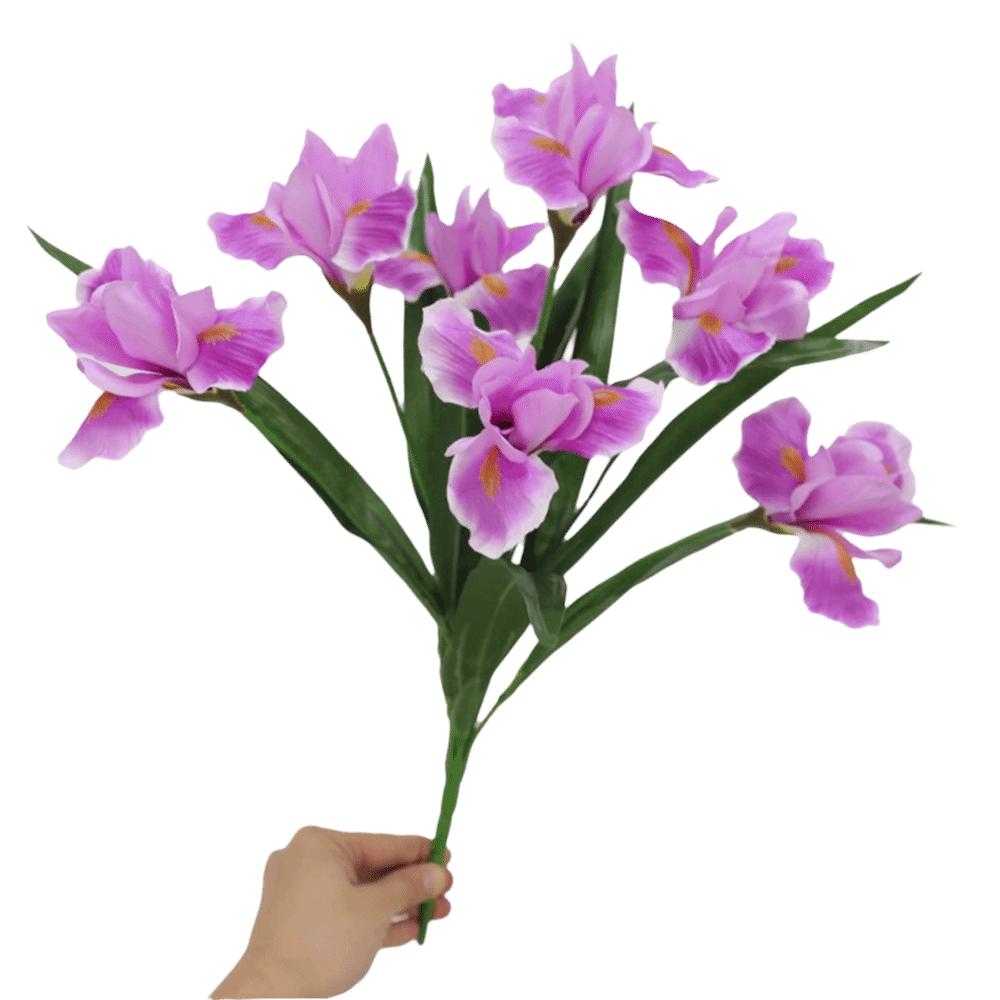 Künstliche Iris-Szene in verschiedenen Farben – realistische Haptik, Foto-Requisite, Lilien-Simulation, Tischdekoration