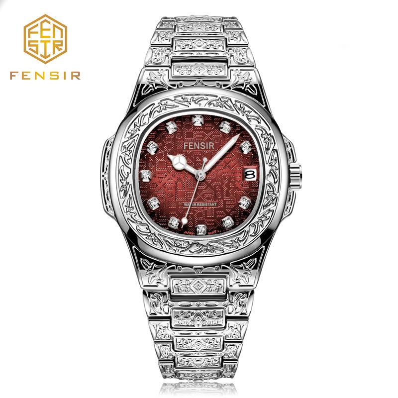 Men's Unique Luxury Retro Steel Strap Design Watches 2025 Unusual Sport Waterproof Watch For Man WristWatch Clock Reloj Hombre