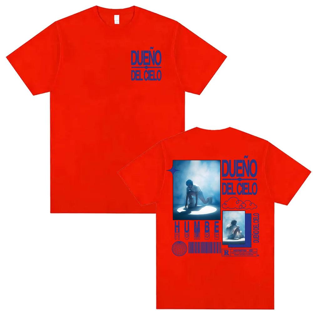 

Singer Humbe Dueno Del Cielo Tour 2026 New Album T Shirts Mens Women Hip Hop Summer Oversized Short Sleeve Tshirts Streetwear S
