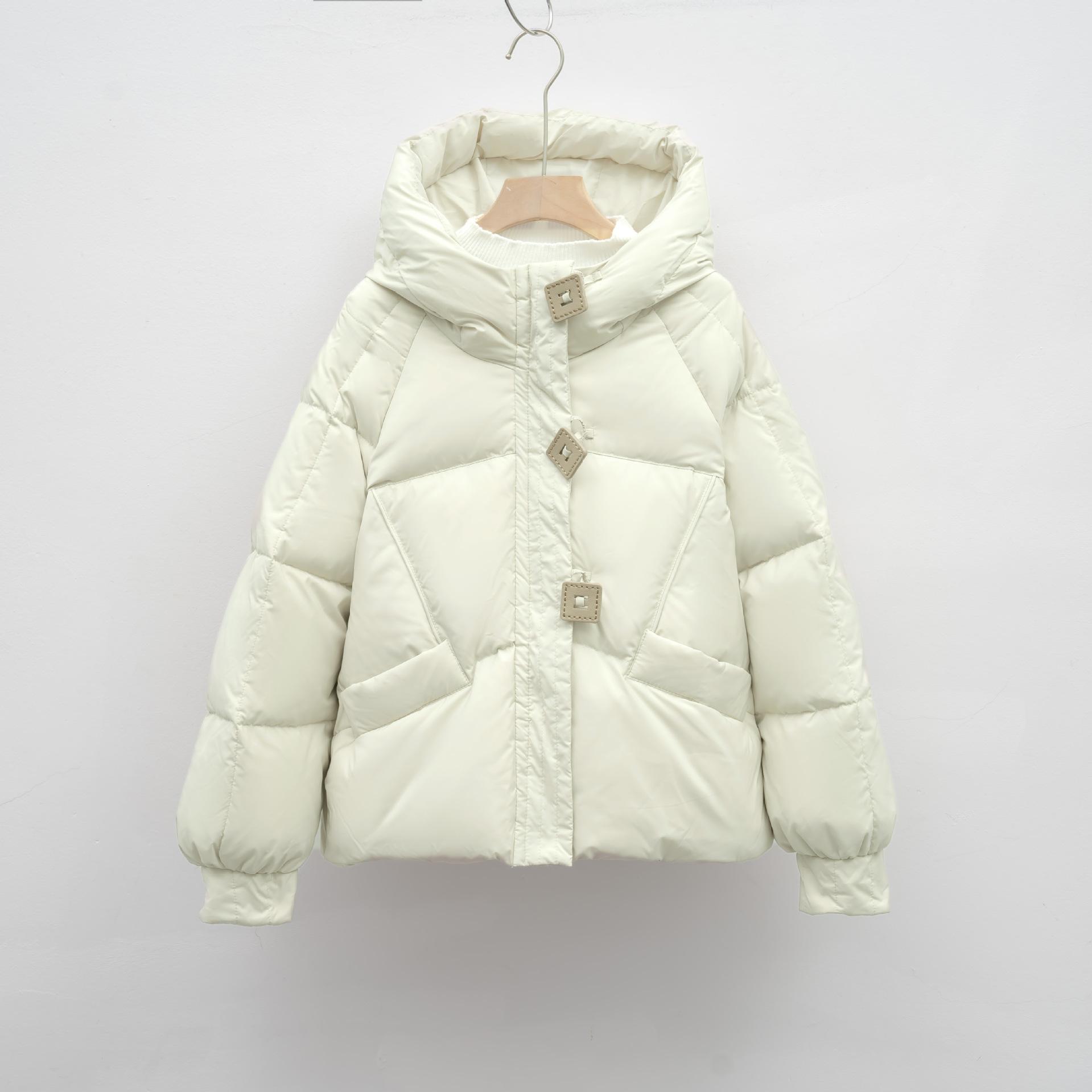 

Зима новий цукровий квадратний button down жакет вільний студентський маленький з капюшоном хлібний жакет M