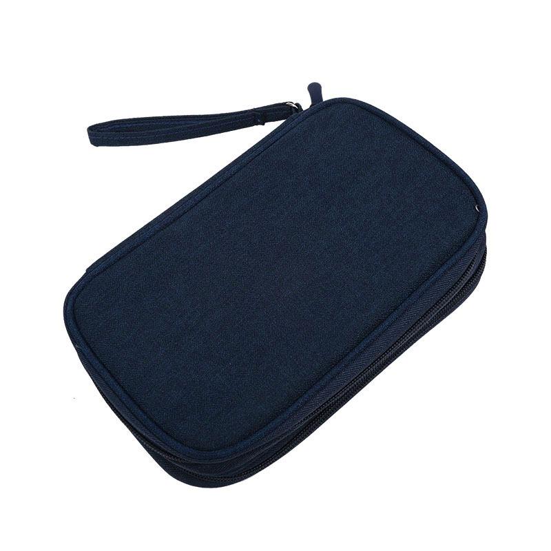 Travel Organizer Bag Cable Storage Pouch Carry Case Portable Waterproof Double Layers with Random Internal Layout