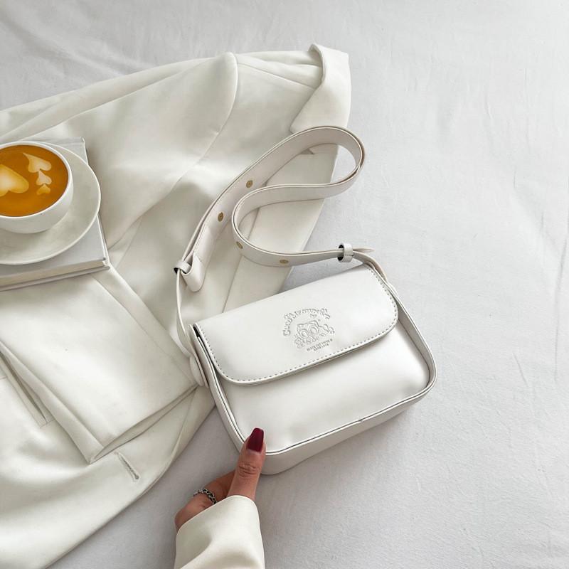 Trendy Spring 2023 Pu Leather Shoulder Bag Stylish Chic Small Square Bag