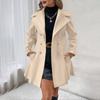 New Women's Double,Breasted Lapel Wool Coat