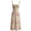 European and American Summer Vacation Style Sweet and Fashionable Lace Camisole Floral Dress