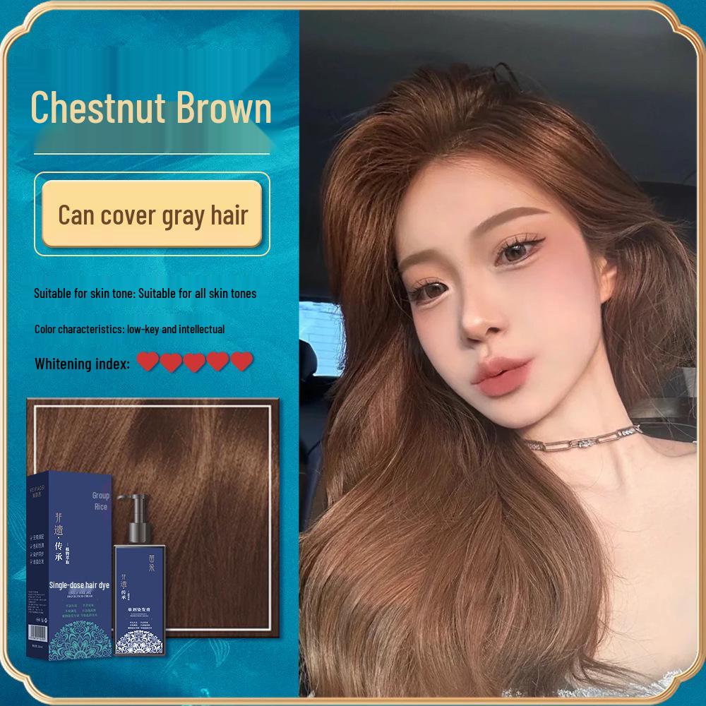 Plant-Based Gray Hair Dye Cream - No Damage, No Peroxide or Ammonia